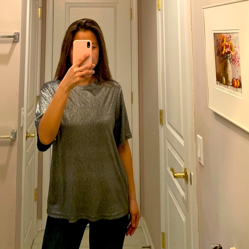 Glittery Silver T-shirt